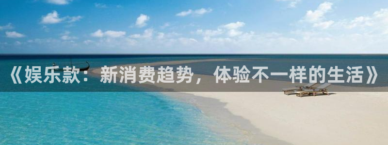 电子游戏长征平台：《娱乐款：新消费趋势，体验不一样的生活》